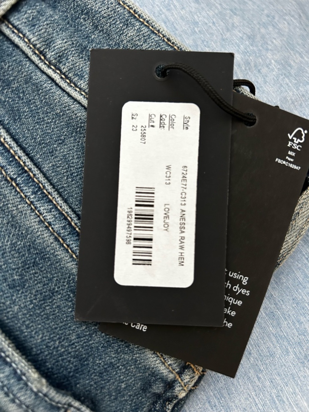 PAIGE Light Blue Wide Leg Crop Jeans - Picture 5 of 10